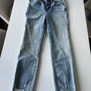 Good American Light Blue Straight Leg Jeans
